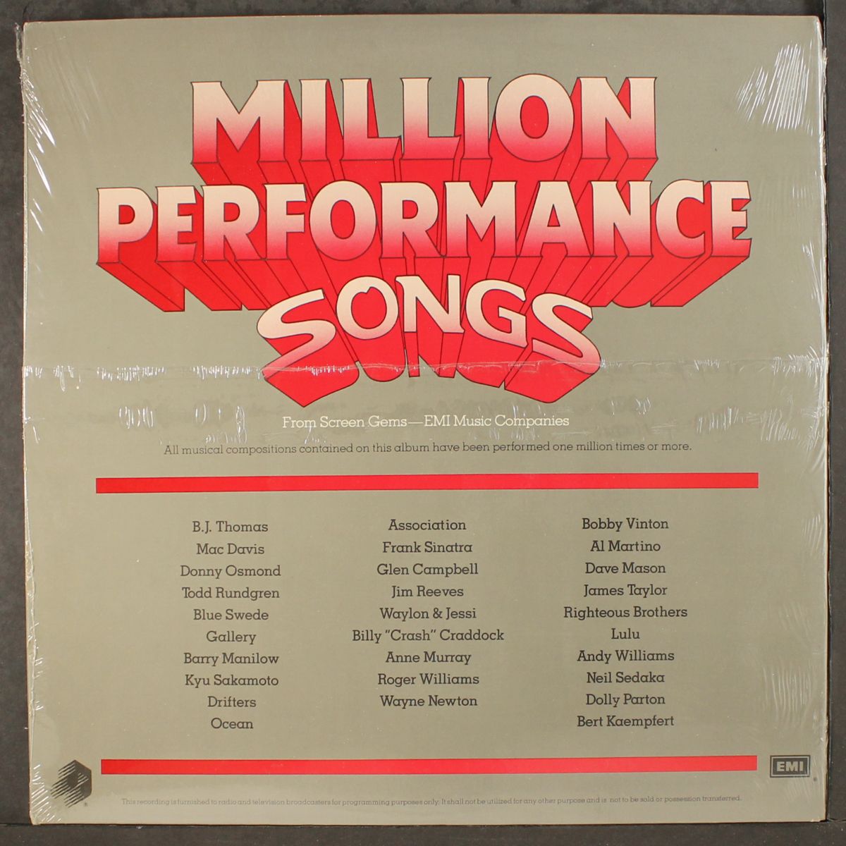 million performance songs by VARIOUS