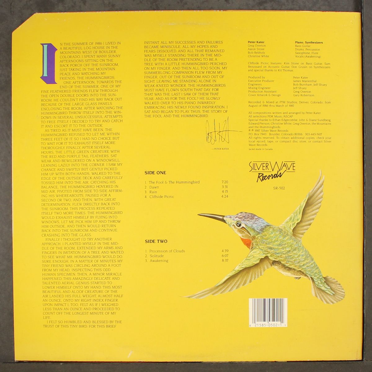 the fool and the hummingbird by PETER KATER
