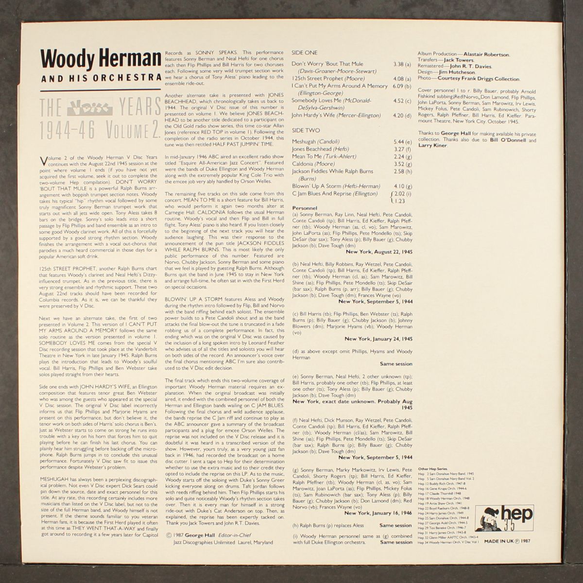the v disc years 1944-46, vol. 2 by WOODY HERMAN
