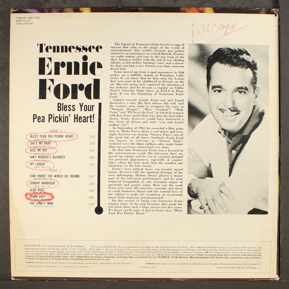 bless your pea pickin' heart! by TENNESSEE ERNIE FORD