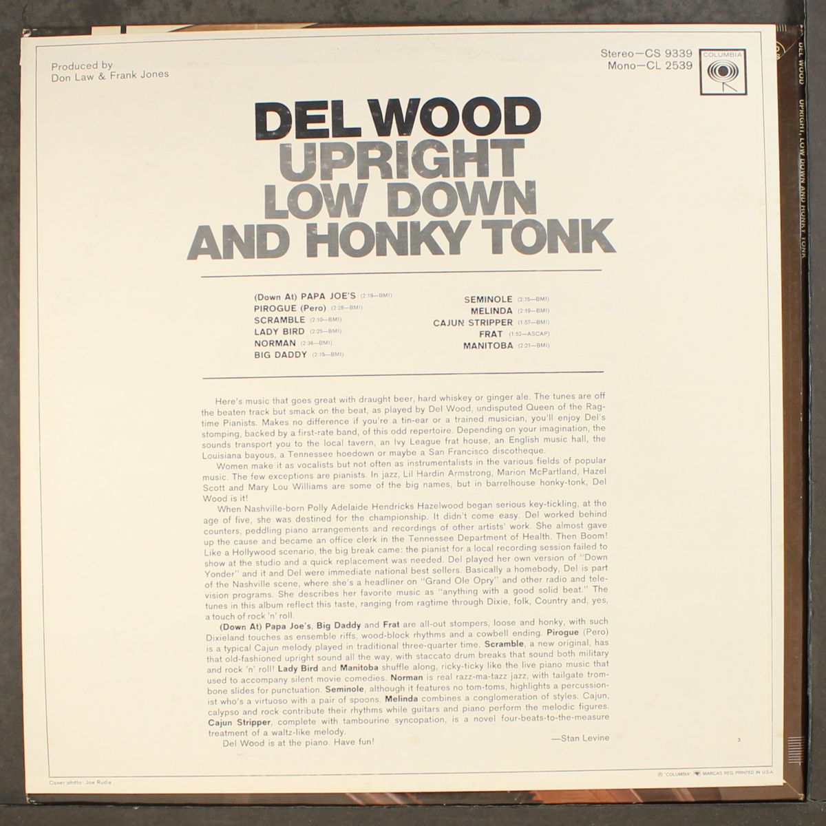 upright, low down & honky tonk by DEL WOOD