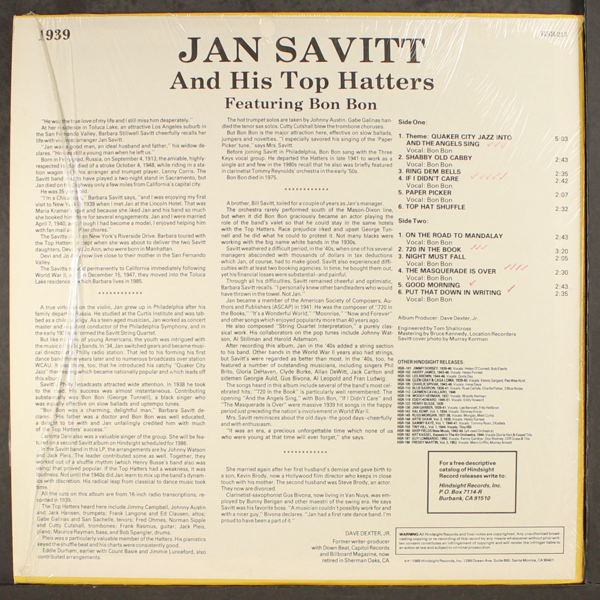 the uncollected, 1939 by JAN SAVITT