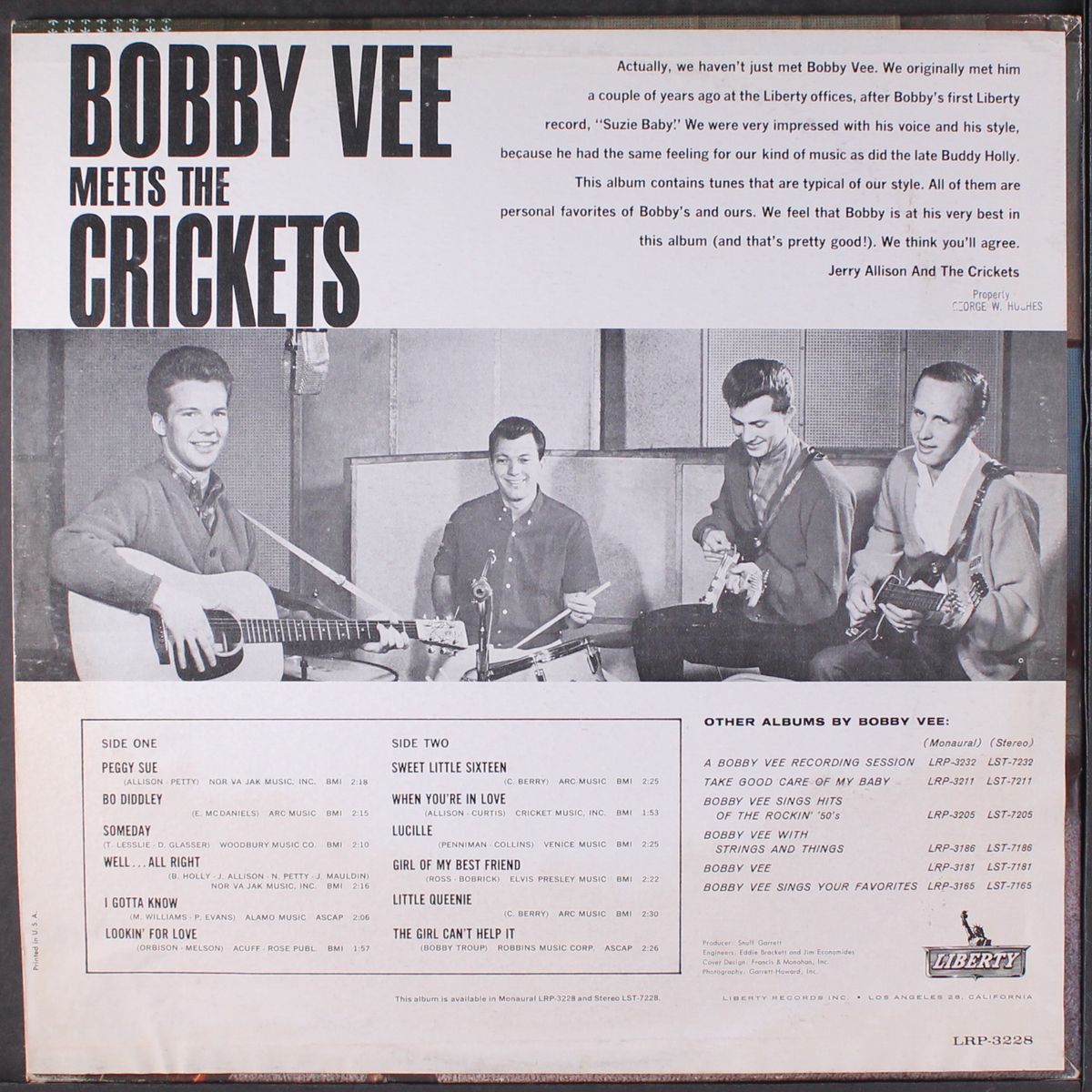 meets the crickets by BOBBY VEE