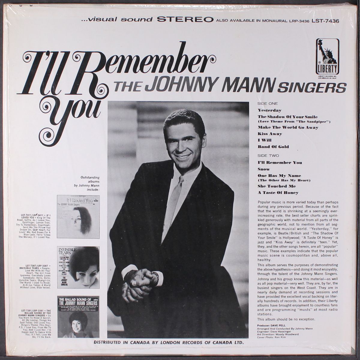 i'll remember you by JOHNNIE MANN SINGERS