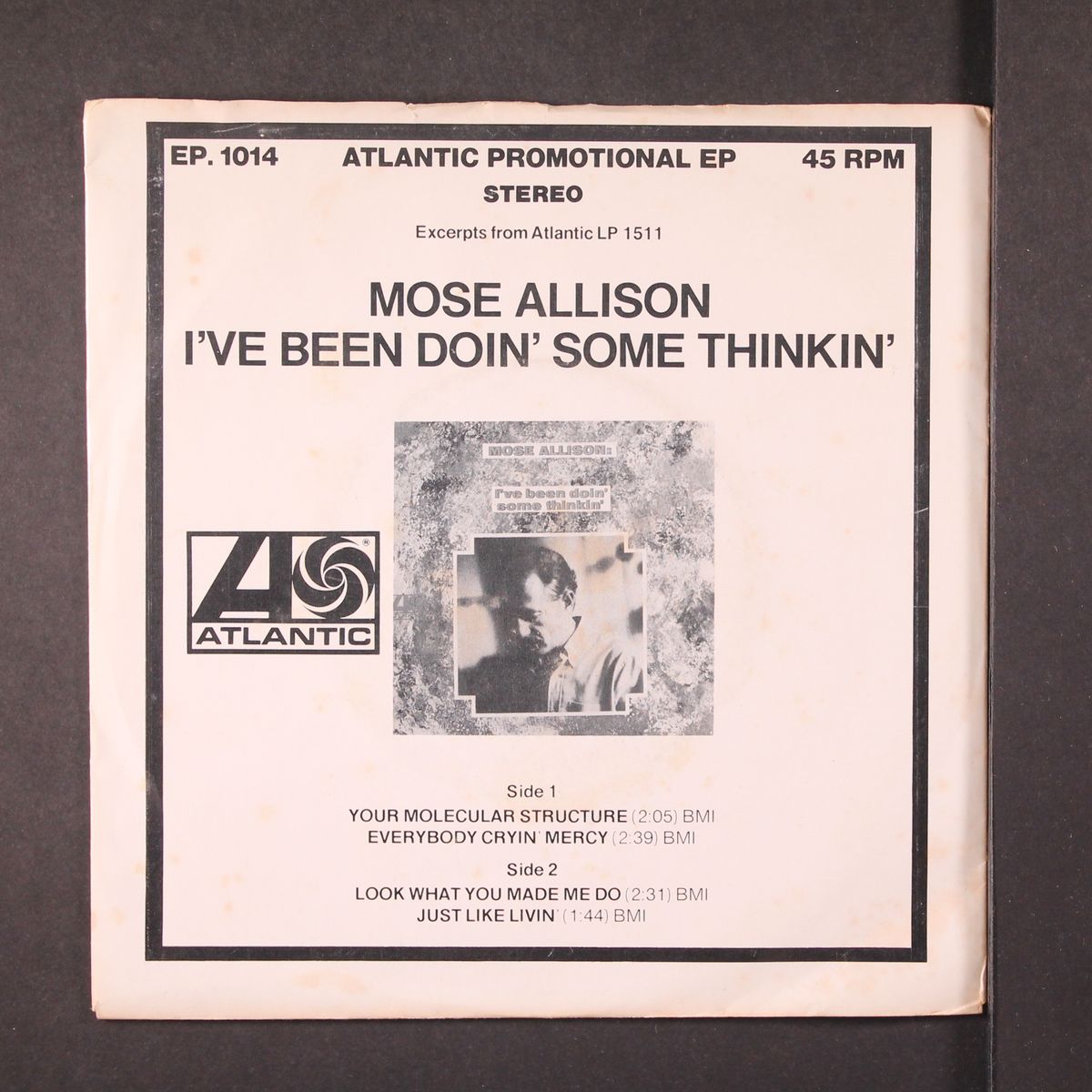 i've been doin' some thinkin' by MOSE ALLISON