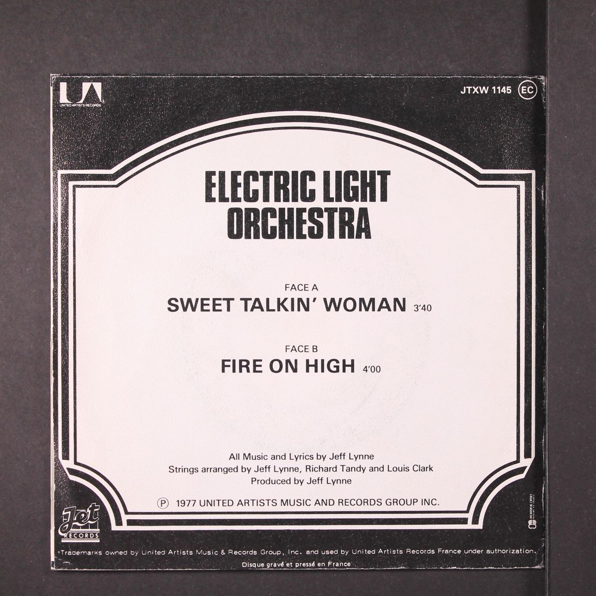 sweet talkin' woman / fire on high by ELECTRIC LIGHT ORCHESTRA