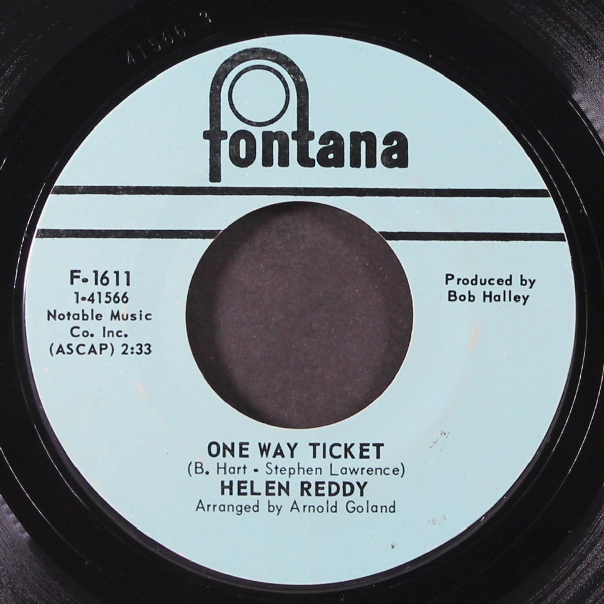 one way ticket / go by HELEN REDDY