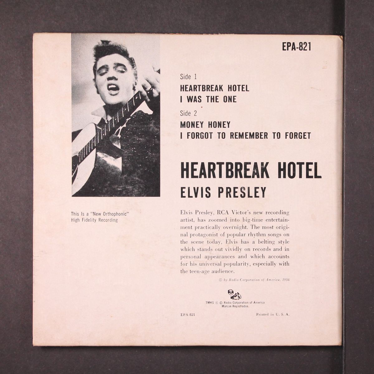 heartbreak hotel by ELVIS PRESLEY