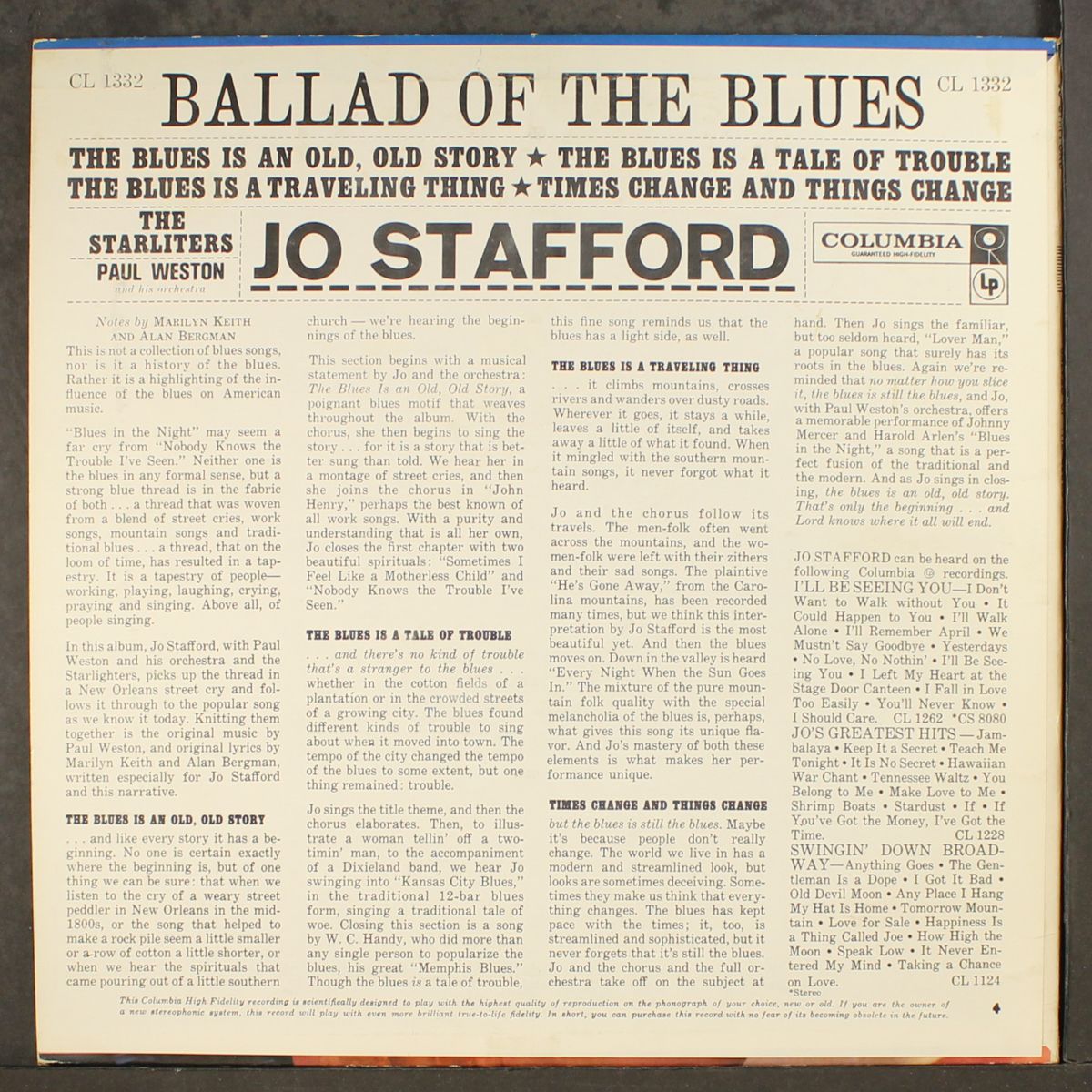 ballad of the blues by JO STAFFORD
