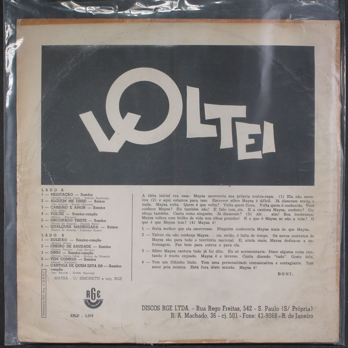 voltei by MAYSA