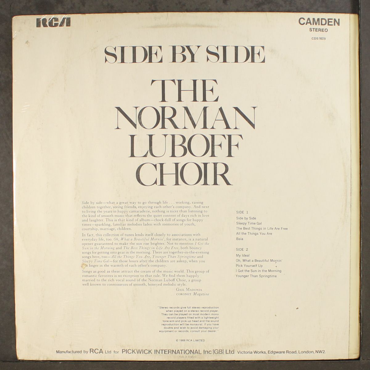 side by side by NORMAN LUBOFF CHOIR