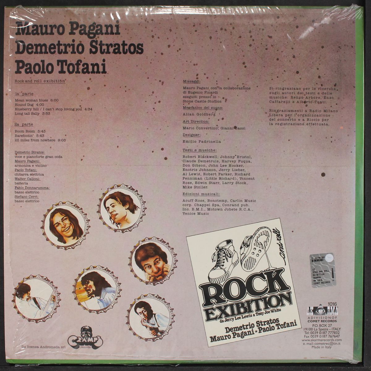 rock and roll exibition by DEMETRIO STRATOS, MAURO PAGANI, PAOLO TOFANI