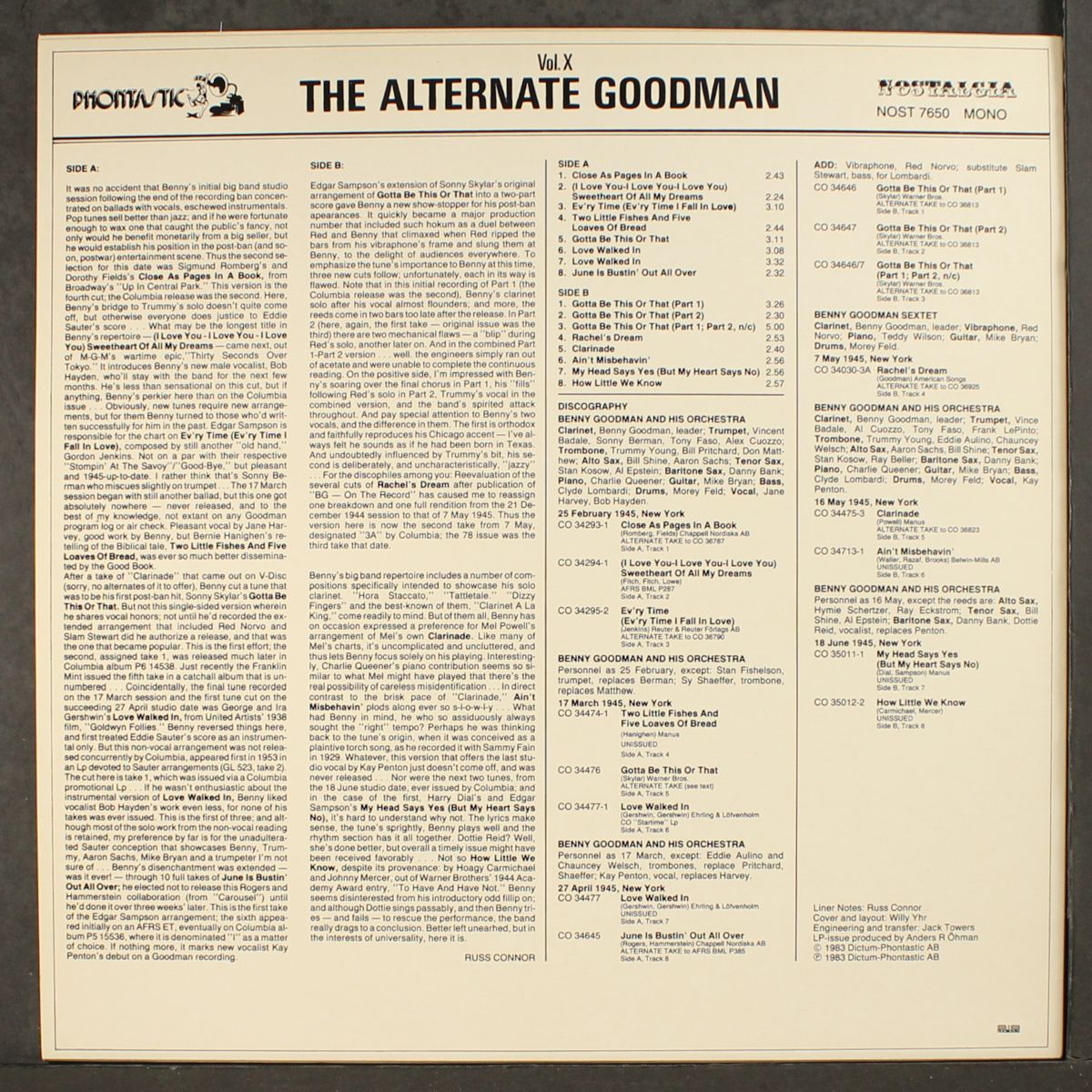 the alternate goodman, vol. 10 by BENNY GOODMAN