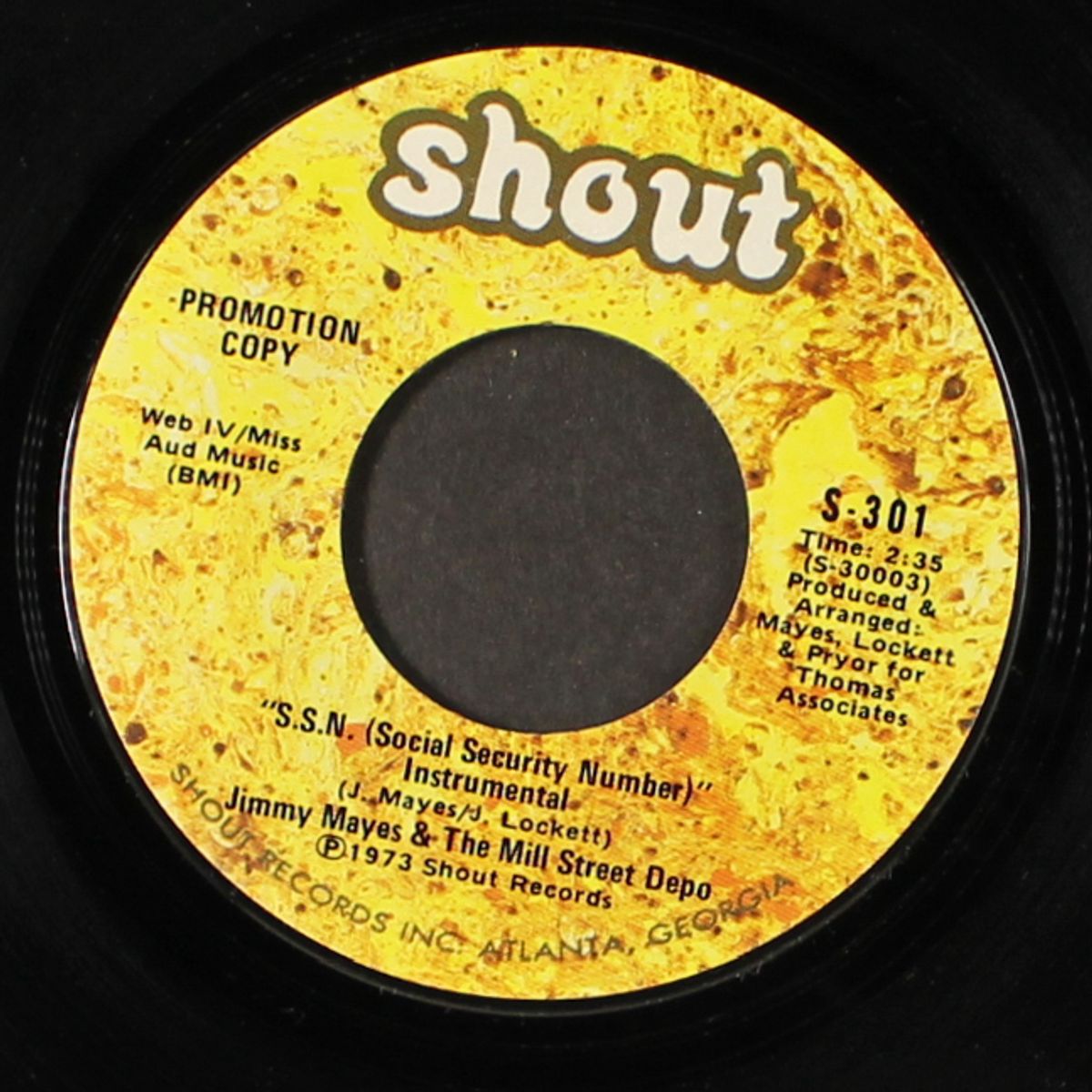 social security number / instrumental by JIMMY MAYES & MILL STREET DEPO