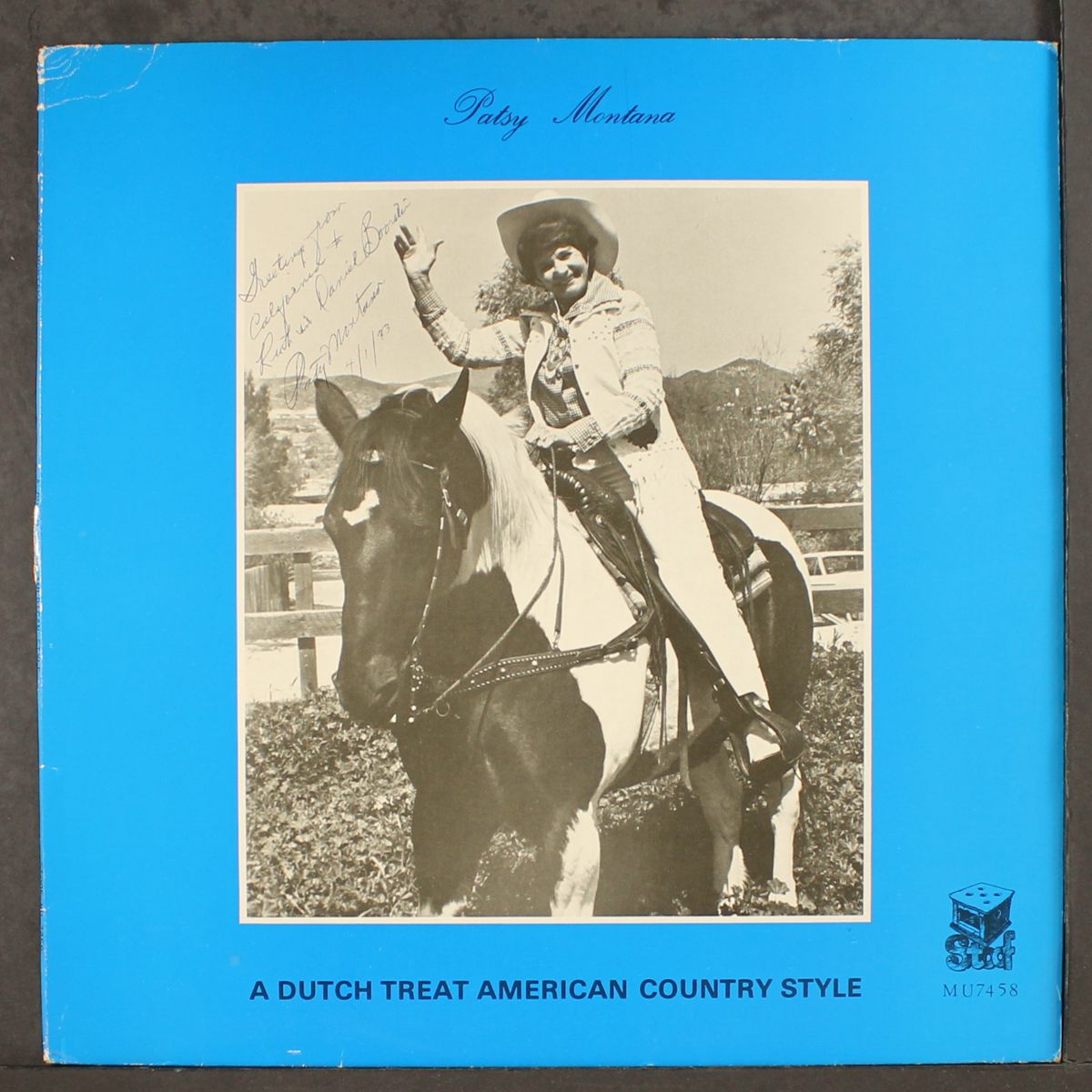 a dutch treat american style by PATSY MONTANA