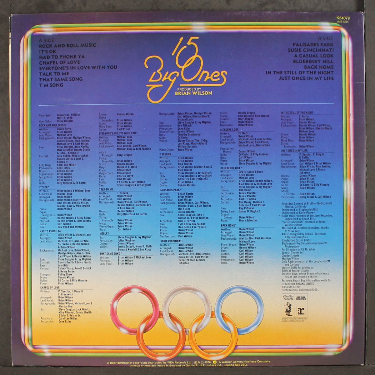 15 big ones by BEACH BOYS