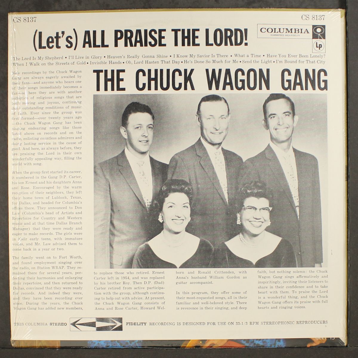 (let's all praise the lord) by CHUCK WAGON GANG