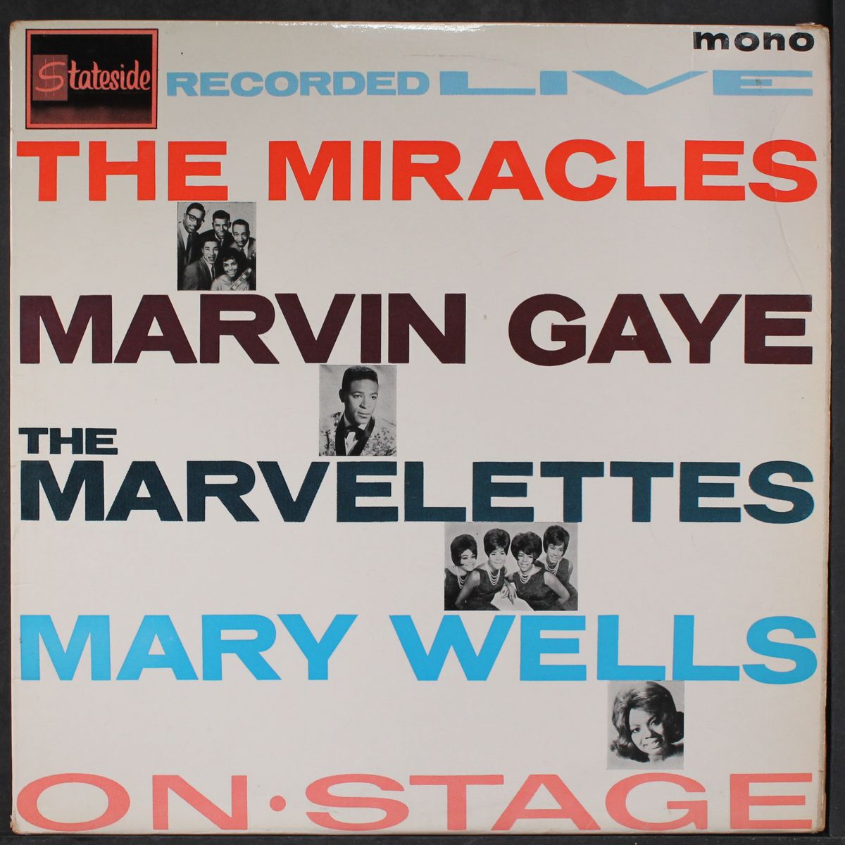 on stage by MARVELETTES, M GAYE, M WELLS, MIRACLES