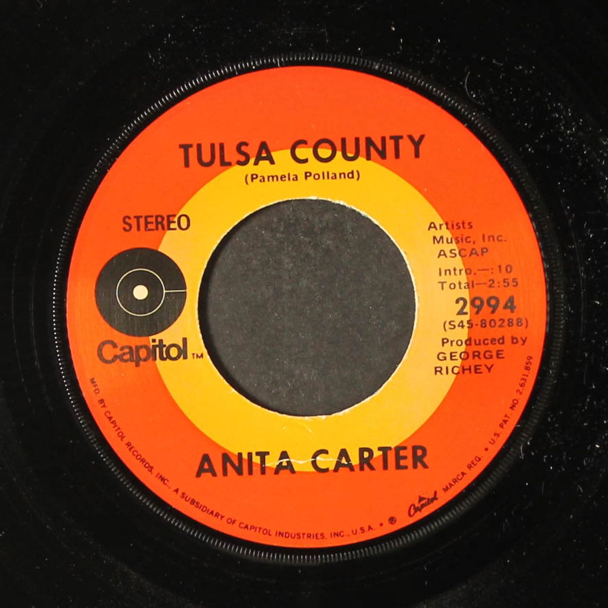 where is the start of lonely / tulsa county by ANITA CARTER