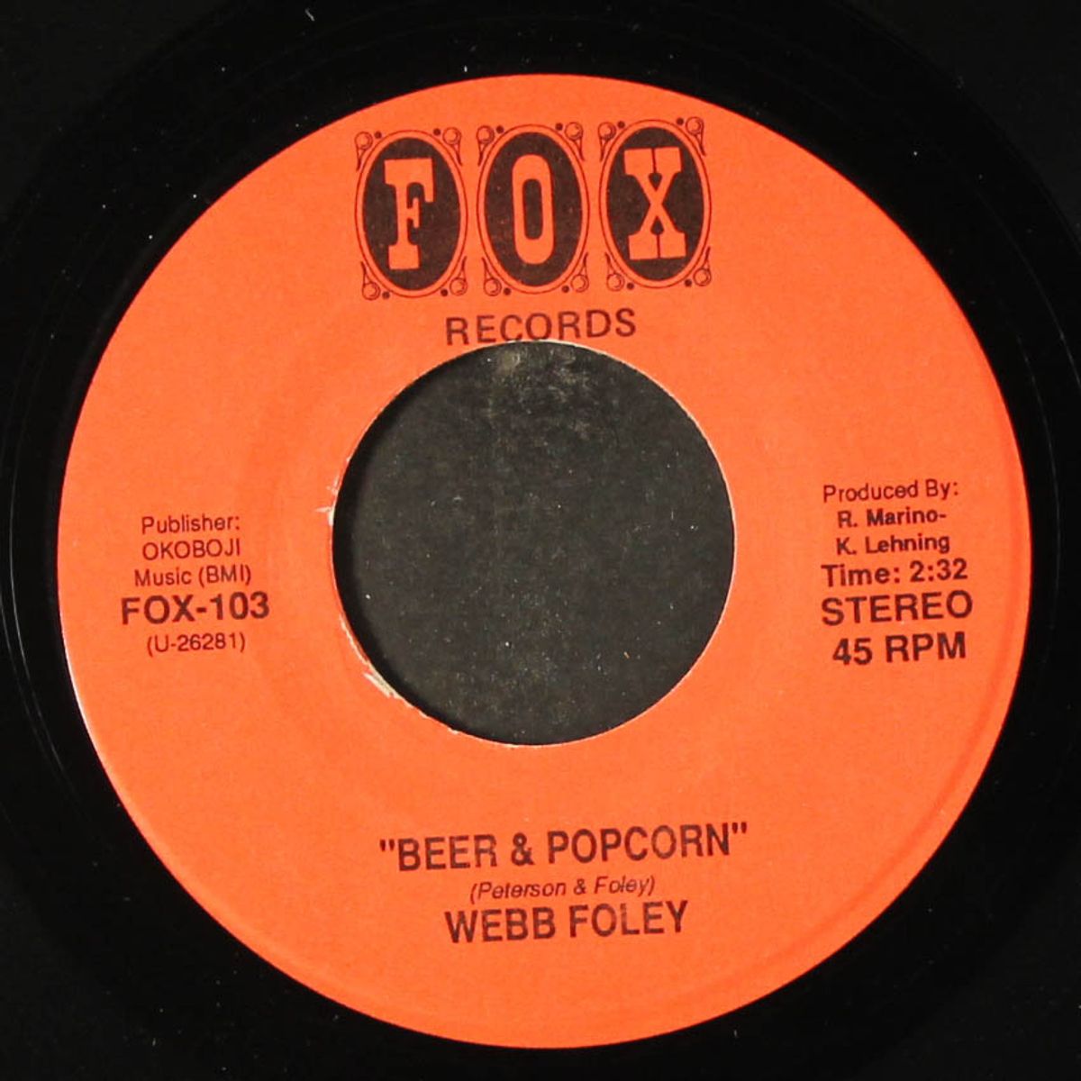 beer & popcorn / last thing on my mind by WEBB FOLEY