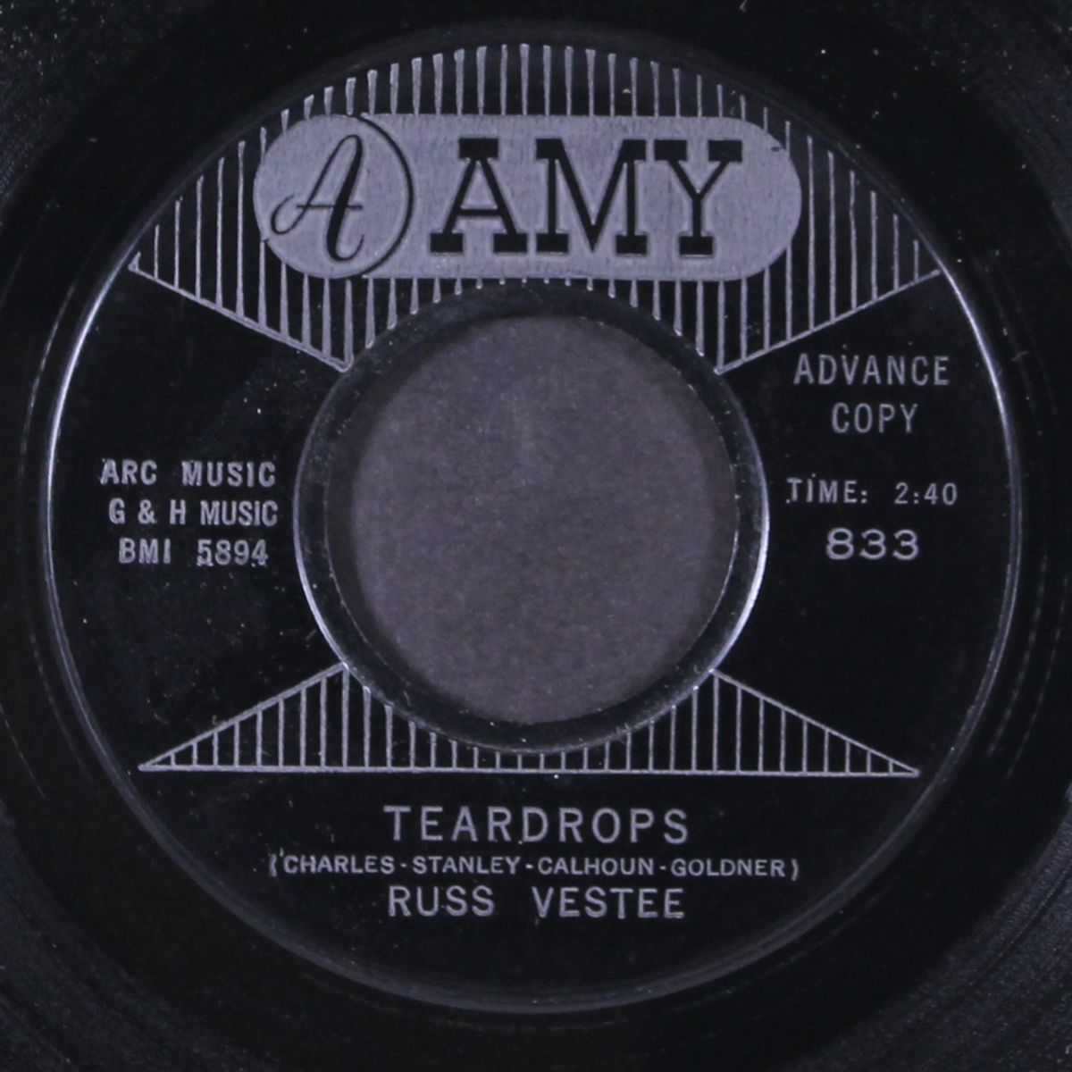 teardrops / well all right by RUSS VESTEE