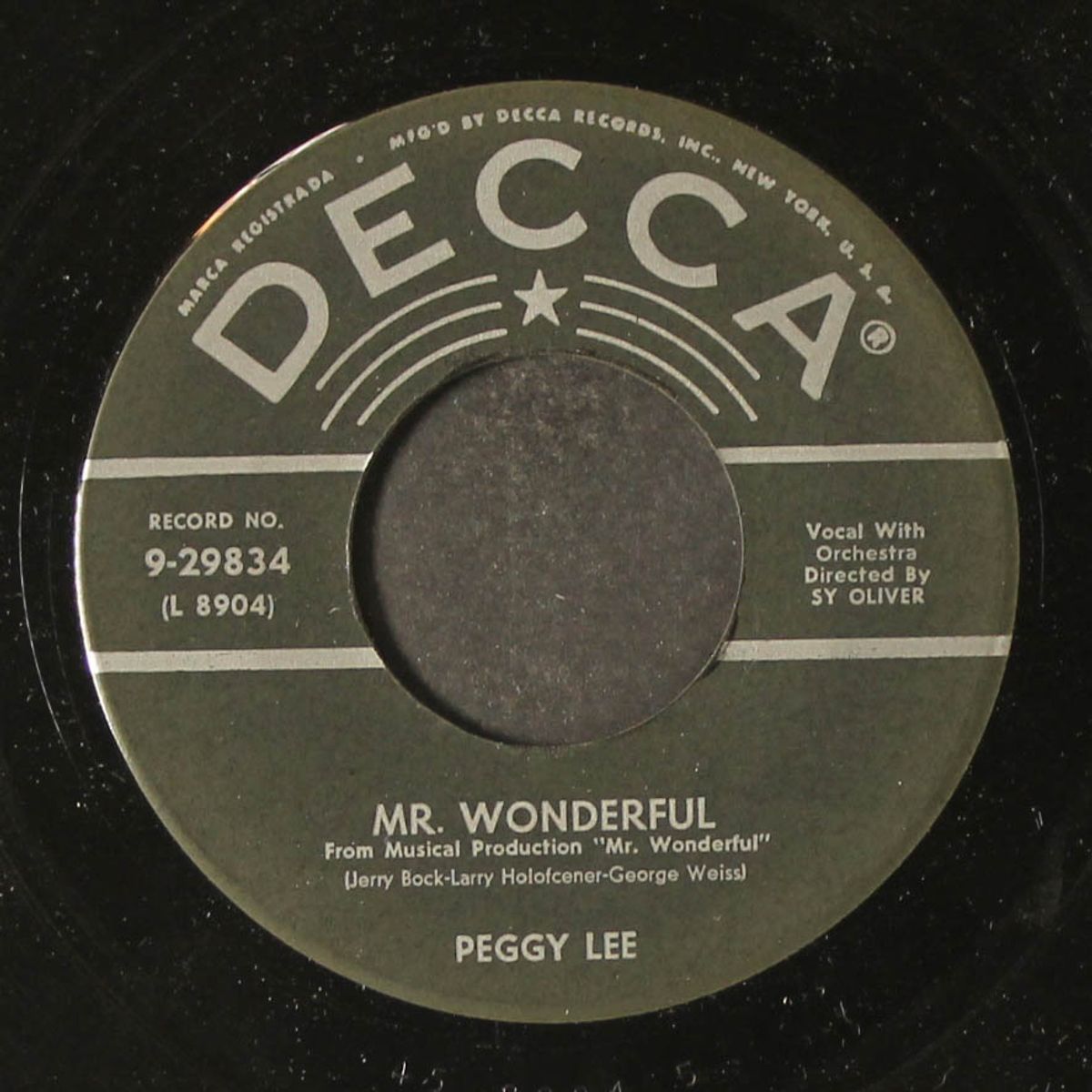 mr. wonderful / crazy in the heart by PEGGY LEE