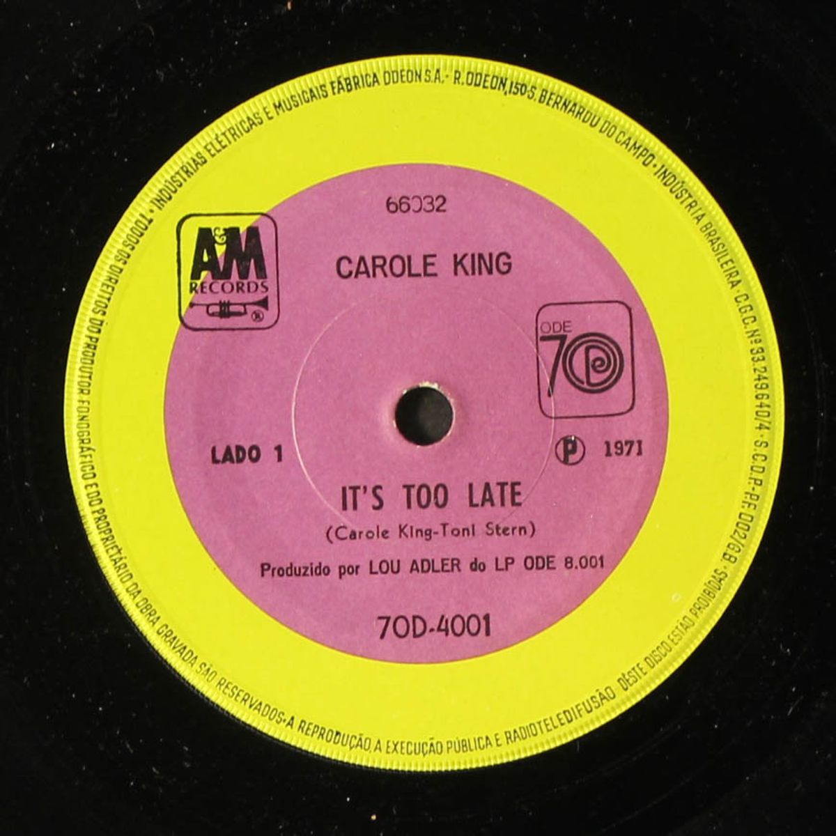 it's too late / i feel the earth move by CAROLE KING