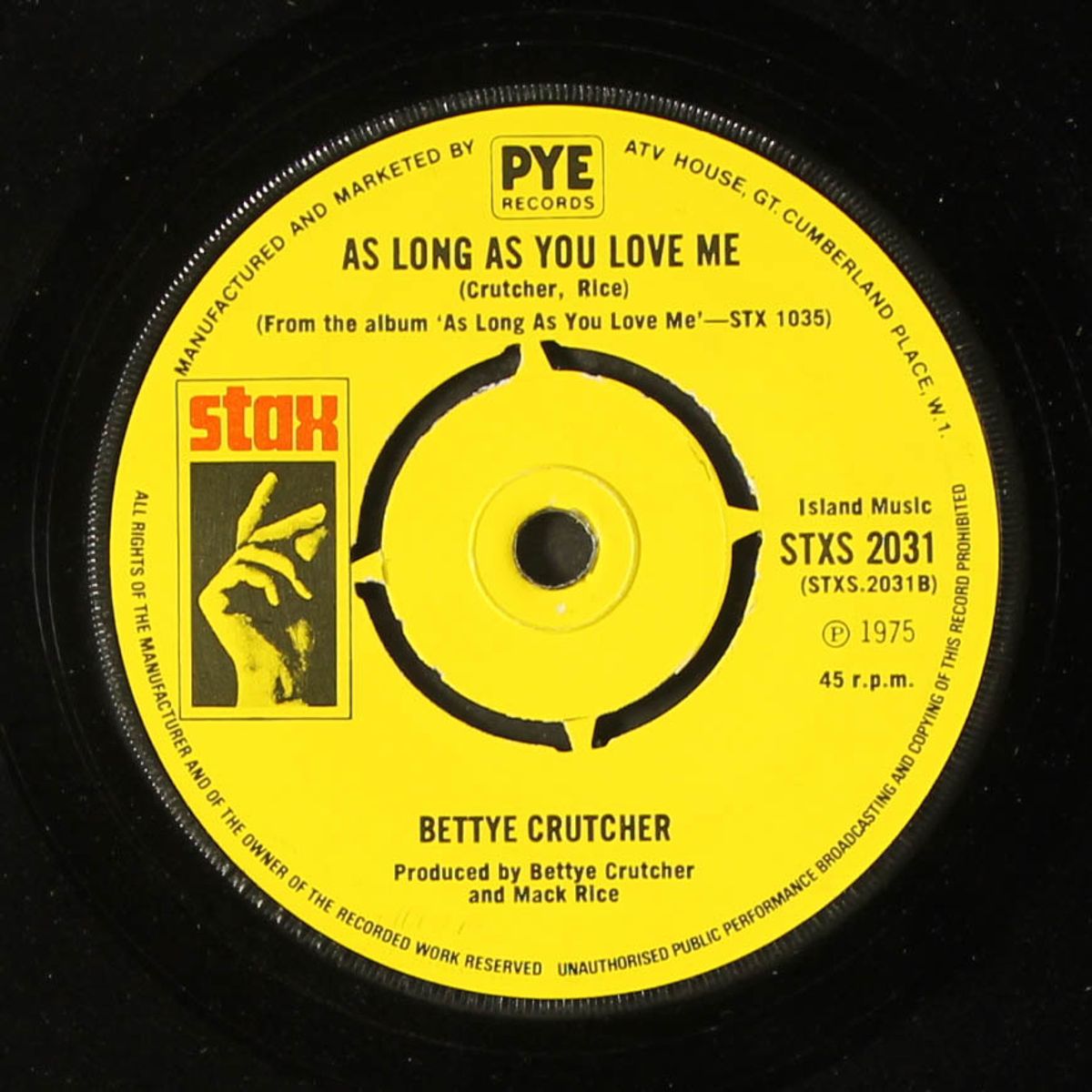 as long as you love me by BETTYE CRUTCHER