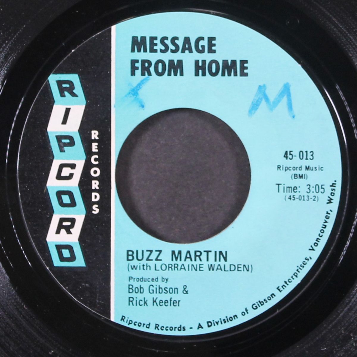 whistle punk pete / message from home by BUZZ MARTIN