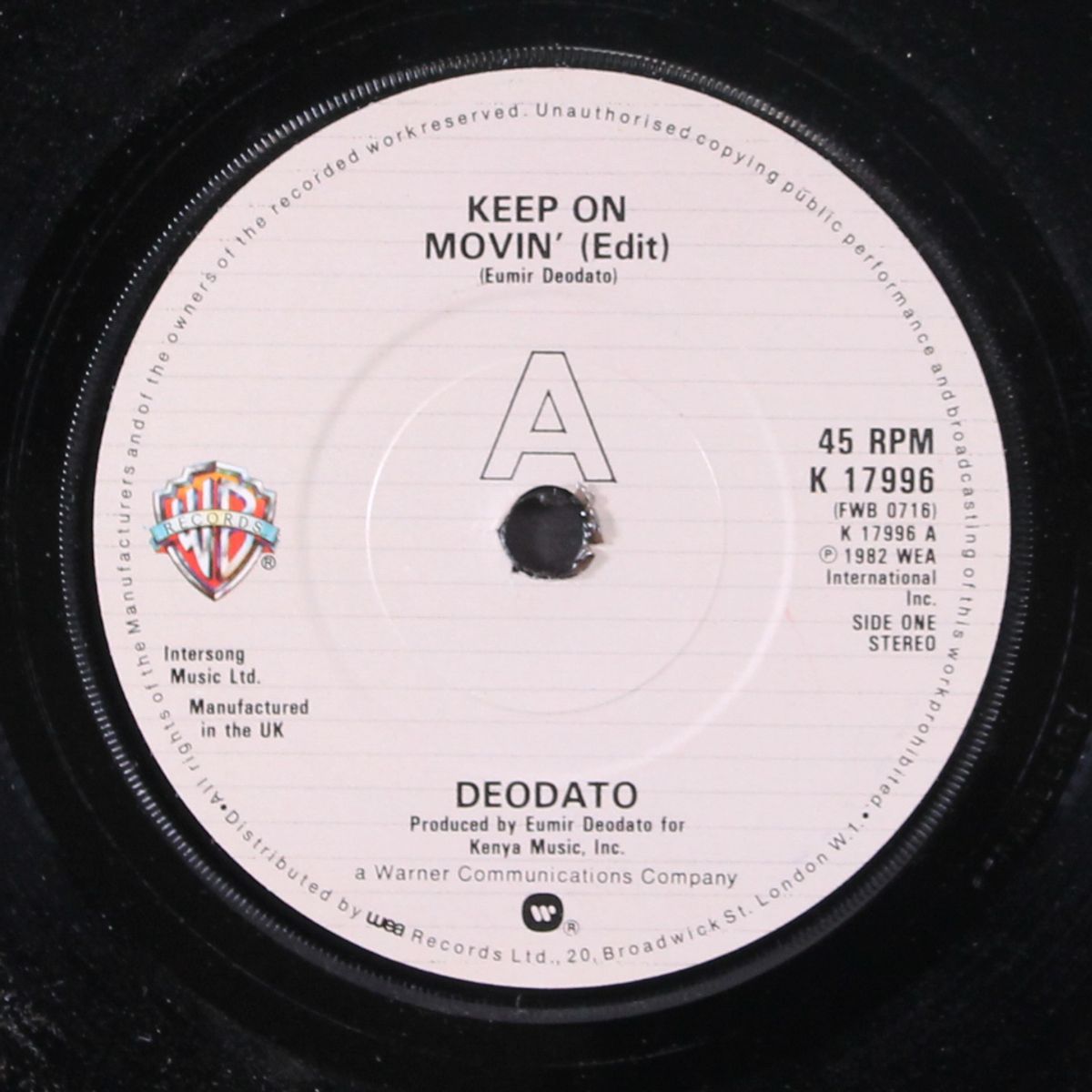 keep on movin' / whistle bump by DEODATO
