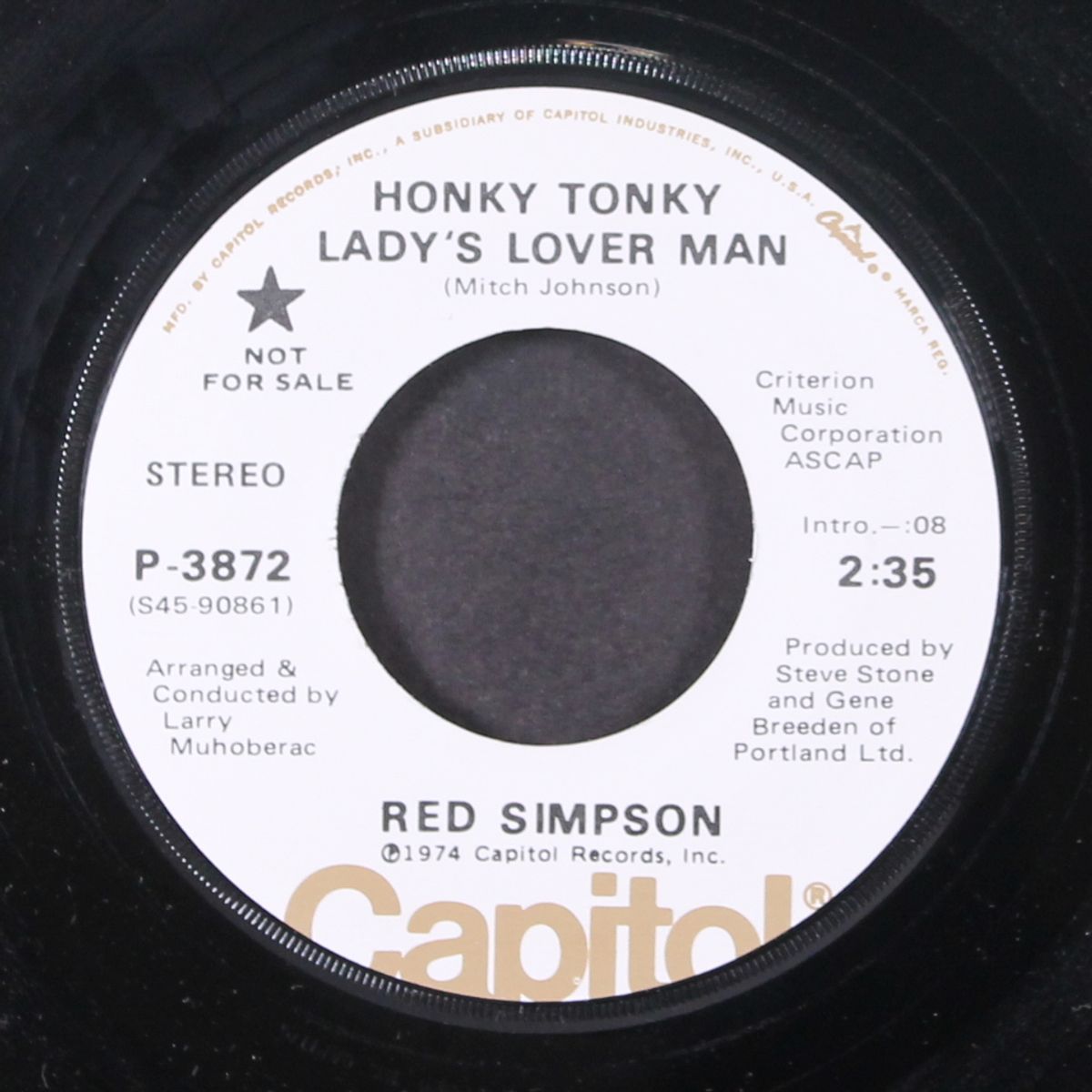 honky tonky lady's lover man by RED SIMPSON