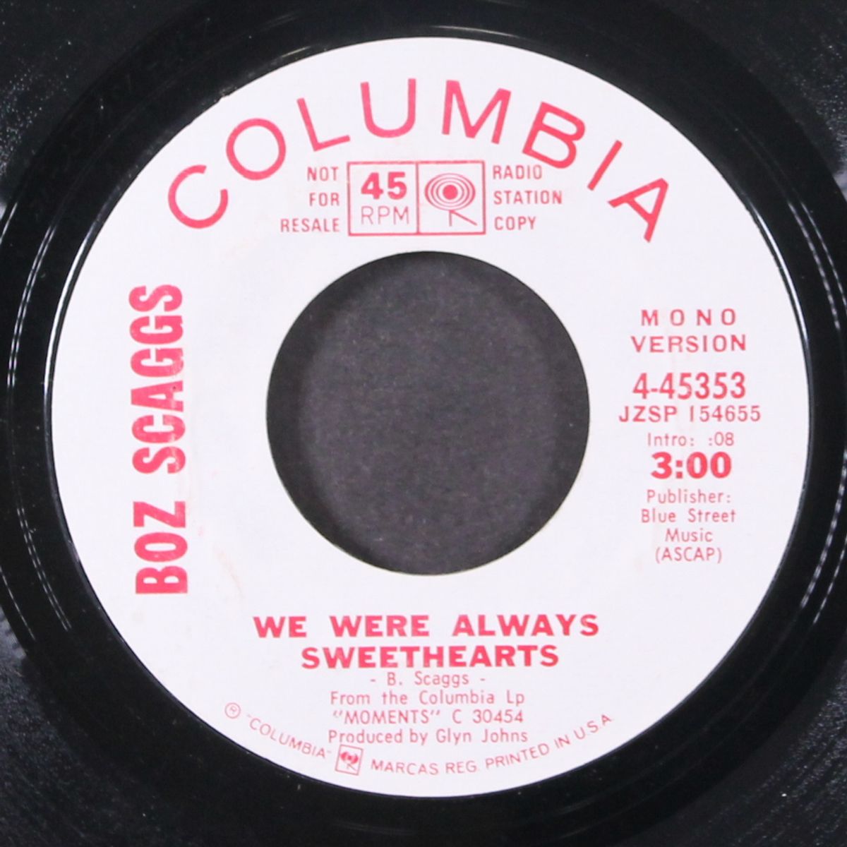 we were always sweethearts by BOZ SCAGGS