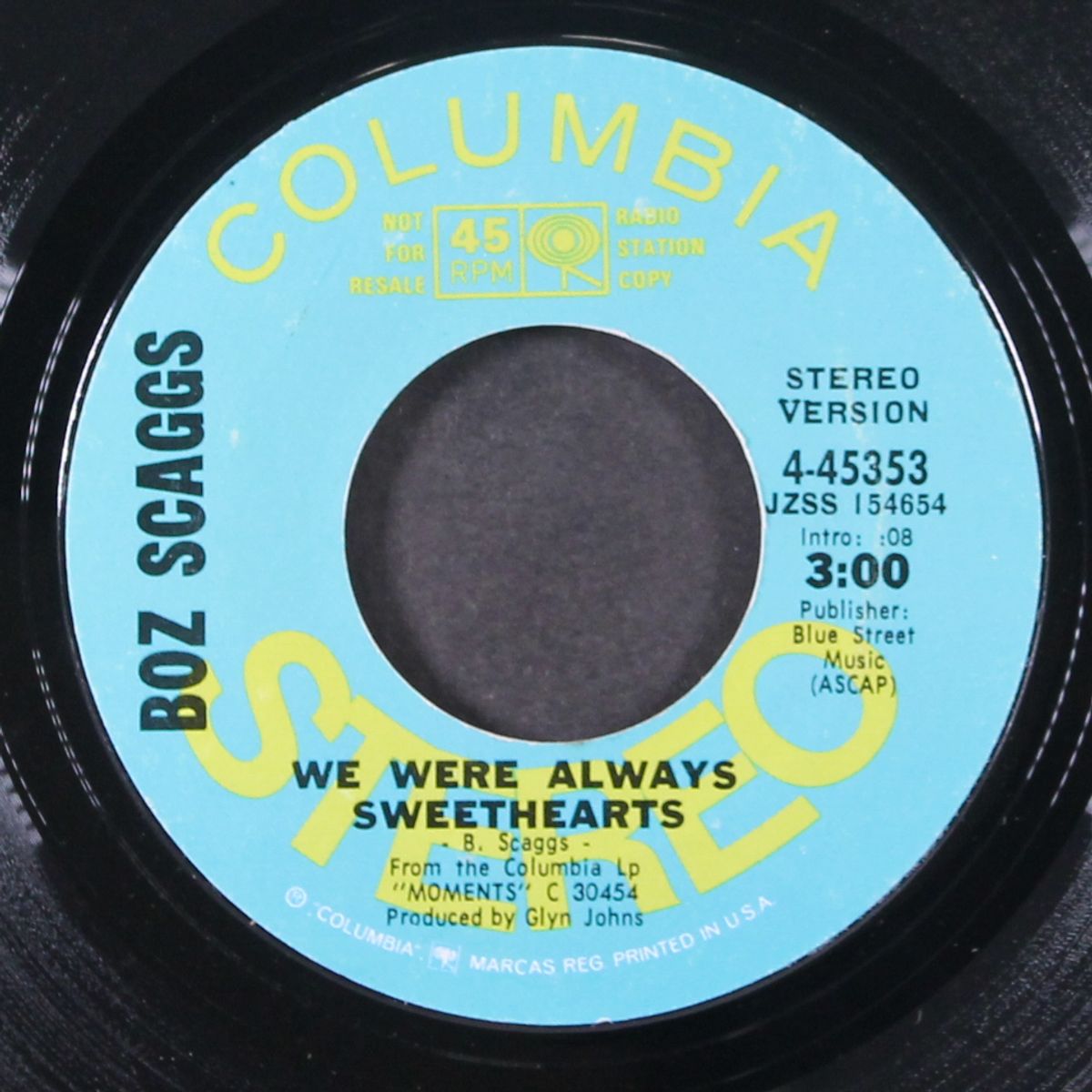we were always sweethearts by BOZ SCAGGS
