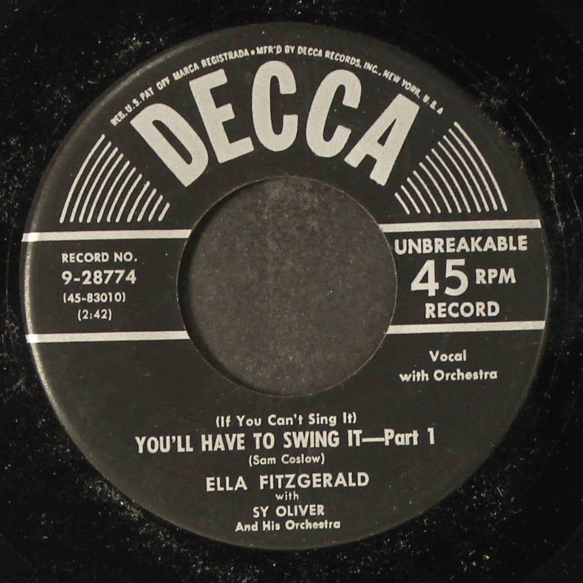 you'll have to swing it by ELLA FITZGERALD