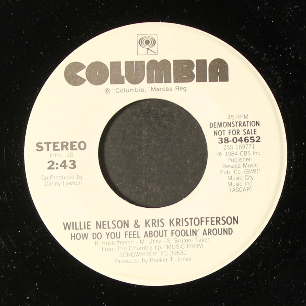 how do you feel about foolin' around / same by WILLIE NELSON & KRIS KRISTOFFERSON
