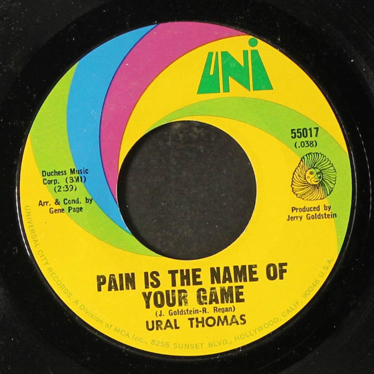 pain is the name of your game / same by URAL THOMAS