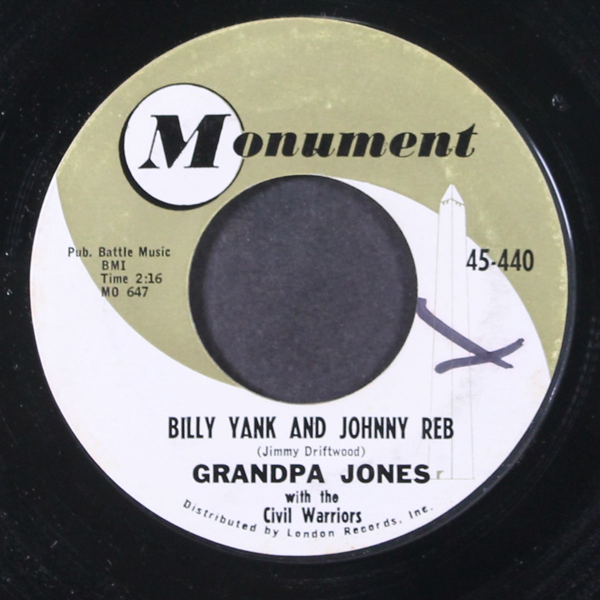these hills / billy yank and johnny reb by GRANDPA JONES