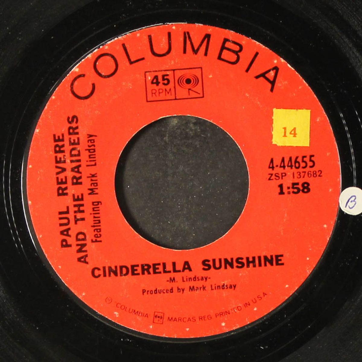 cinderella sunshine / it's happening by PAUL REVERE & RAIDERS