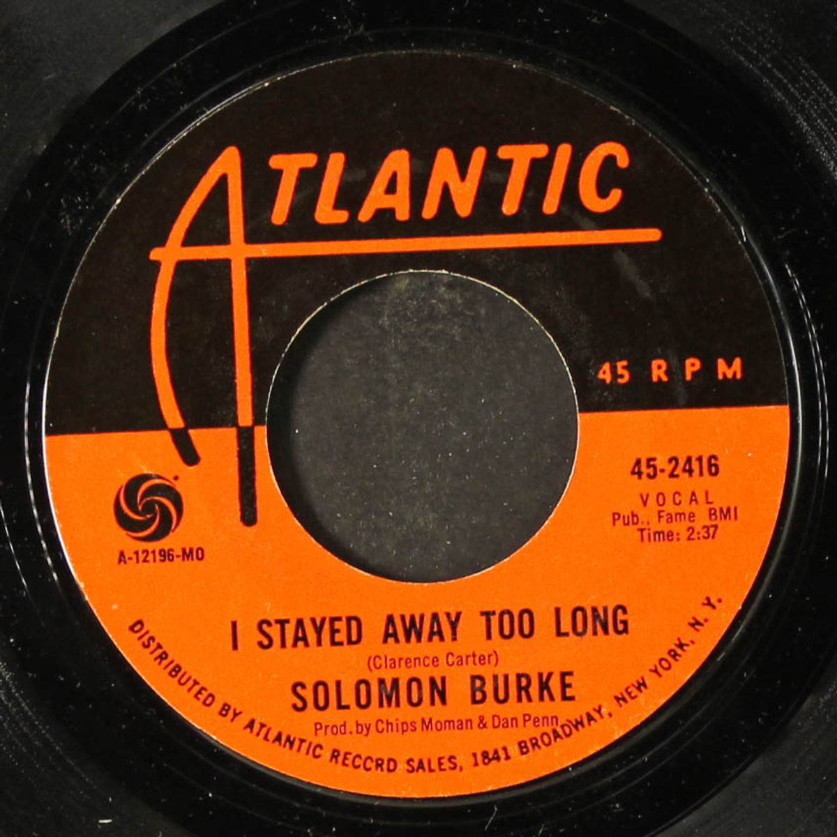 take me / i stayed away too long by SOLOMON BURKE