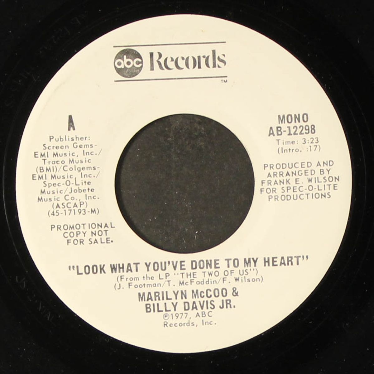 look what you've done to my heart / mono by MARILYN MCCOO & BILLY DAVIS JR.