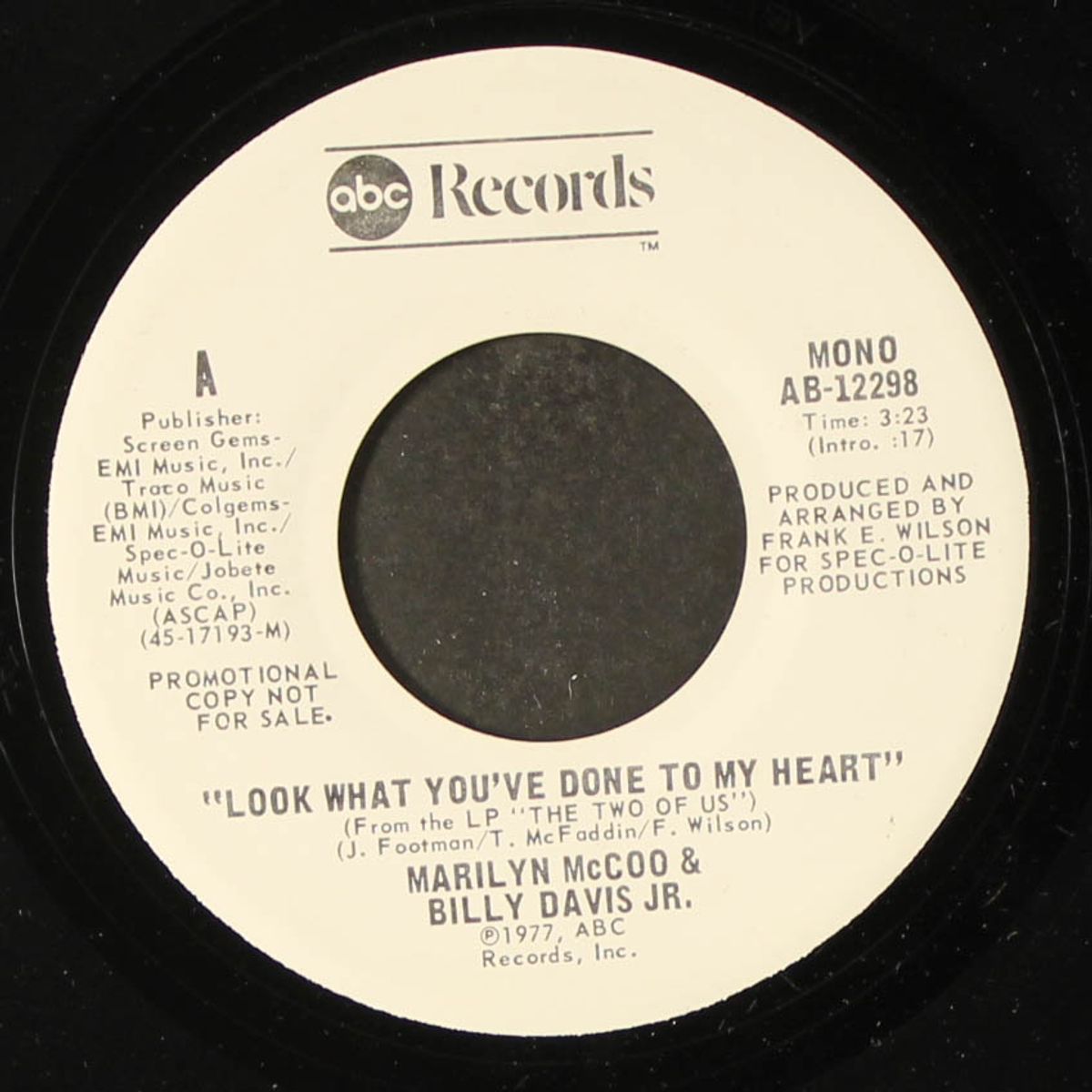 look what you've done to my heart / mono by MARILYN MCCOO & BILLY DAVIS JR.