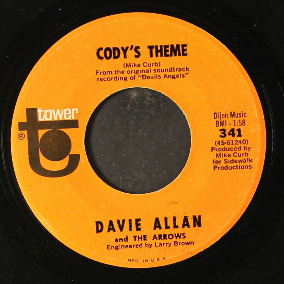 devil's angels / cody's theme by DAVIE ALLAN & ARROWS