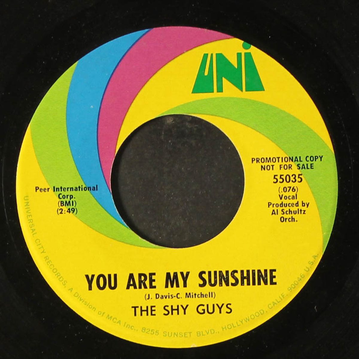 you are my sunshine / rockin' pneumonia and the booga loo flu by SHY GUYS