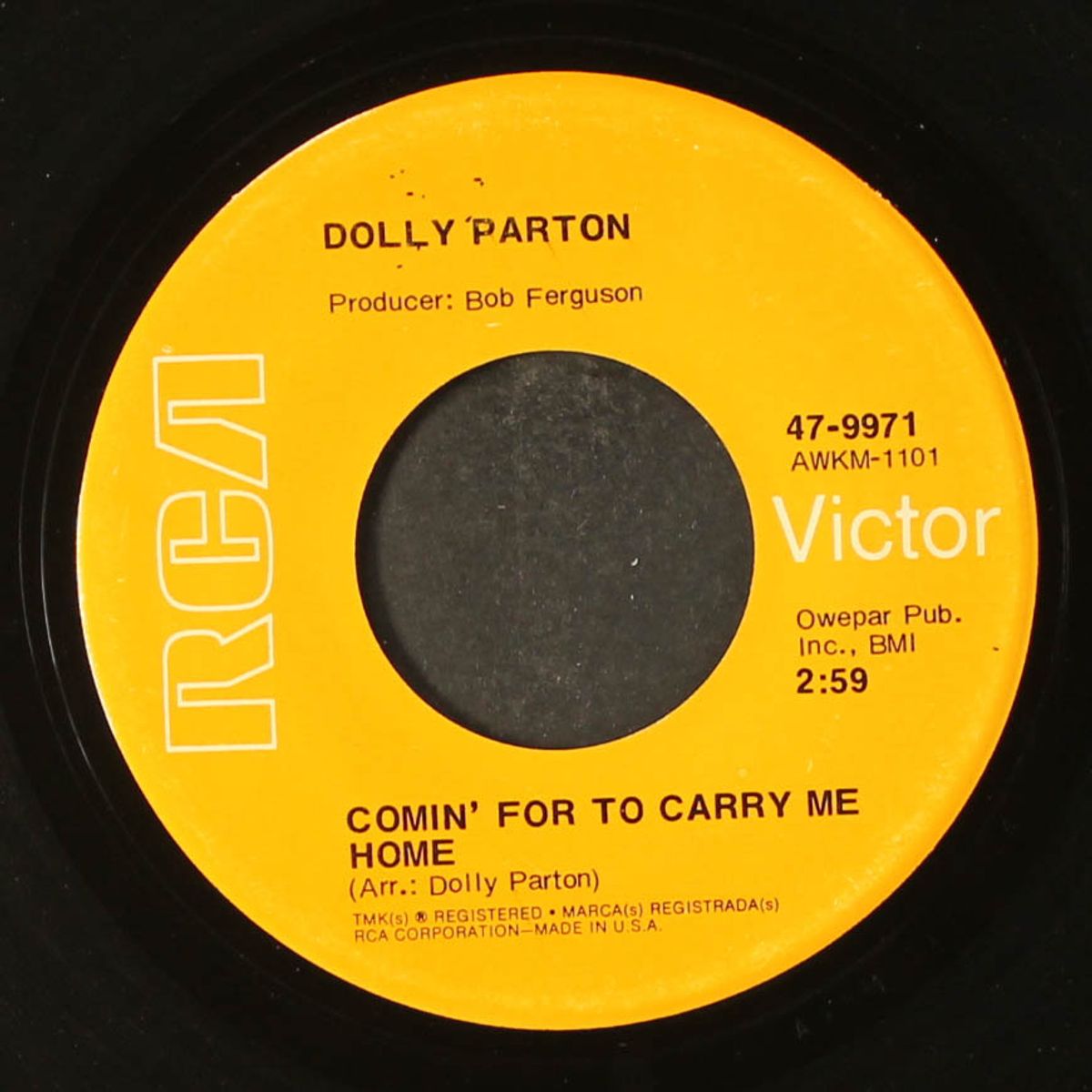 comin' for to carry me home / golden streets of glory by DOLLY PARTON