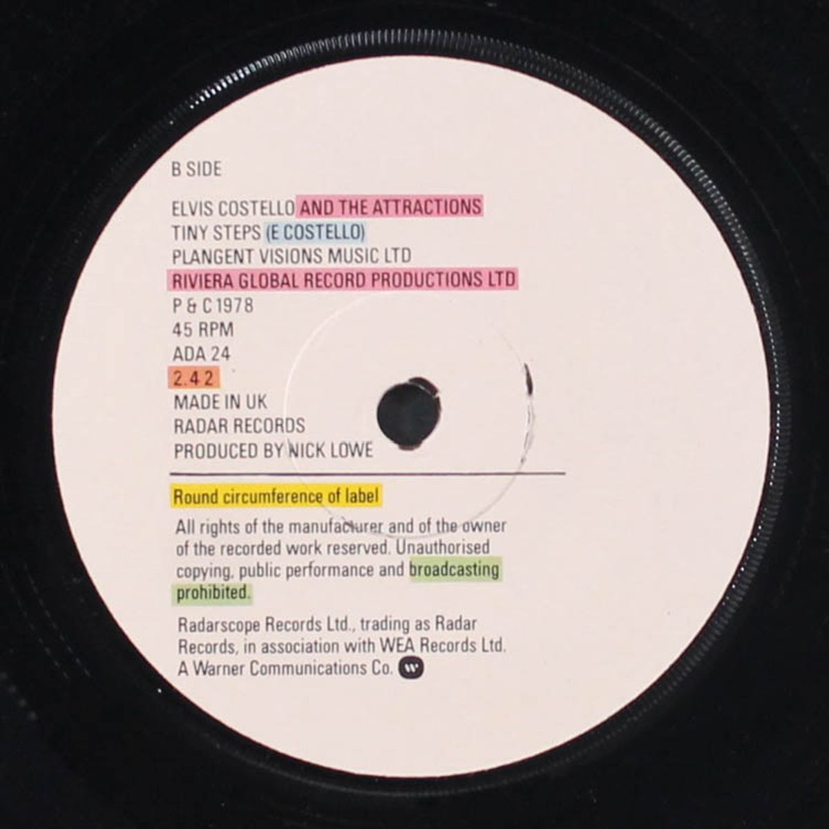 radio radio / tiny steps by ELVIS COSTELLO