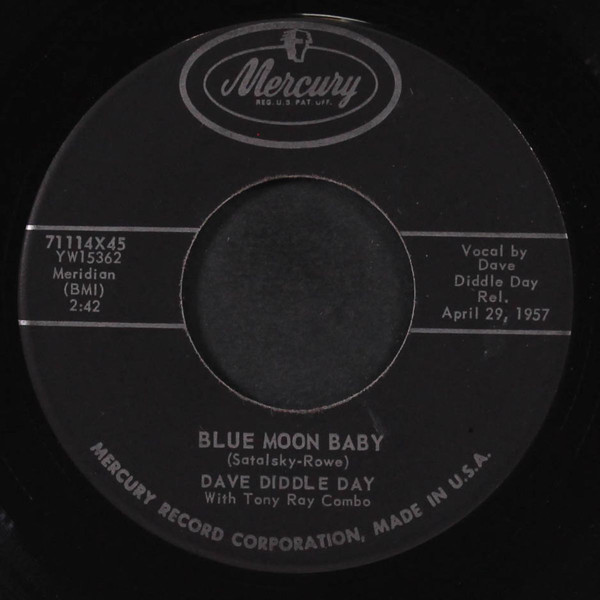 blue moon baby / suzanne my love by DAVE 'DIDDLE' DAY