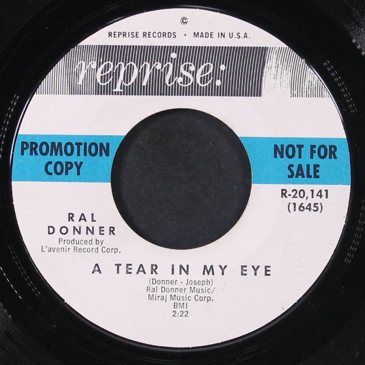 i got burned / a tear in my eye by RAL DONNER