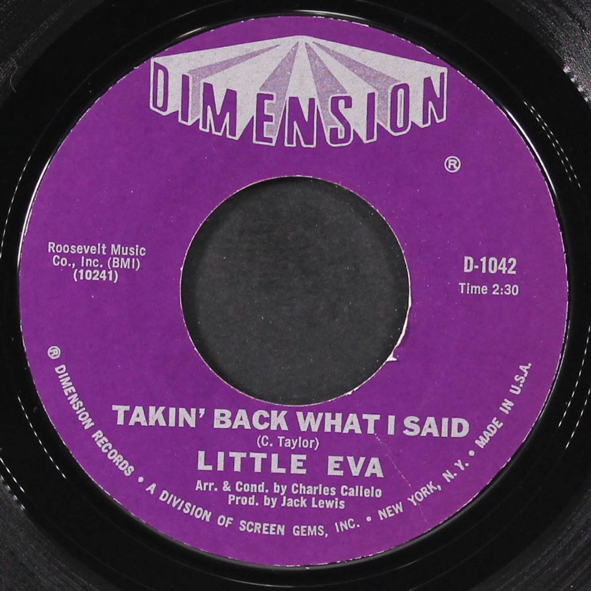 takin' back what i said / wake up john by LITTLE EVA