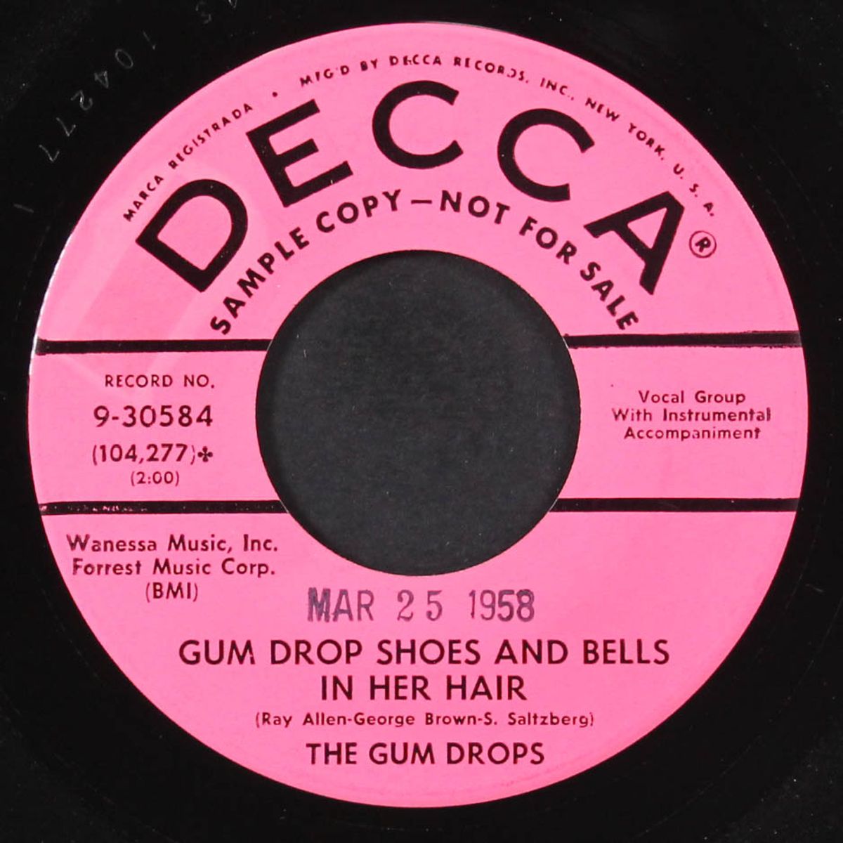 gum drop shoes and bells in her hair / you're the one by GUM DROPS