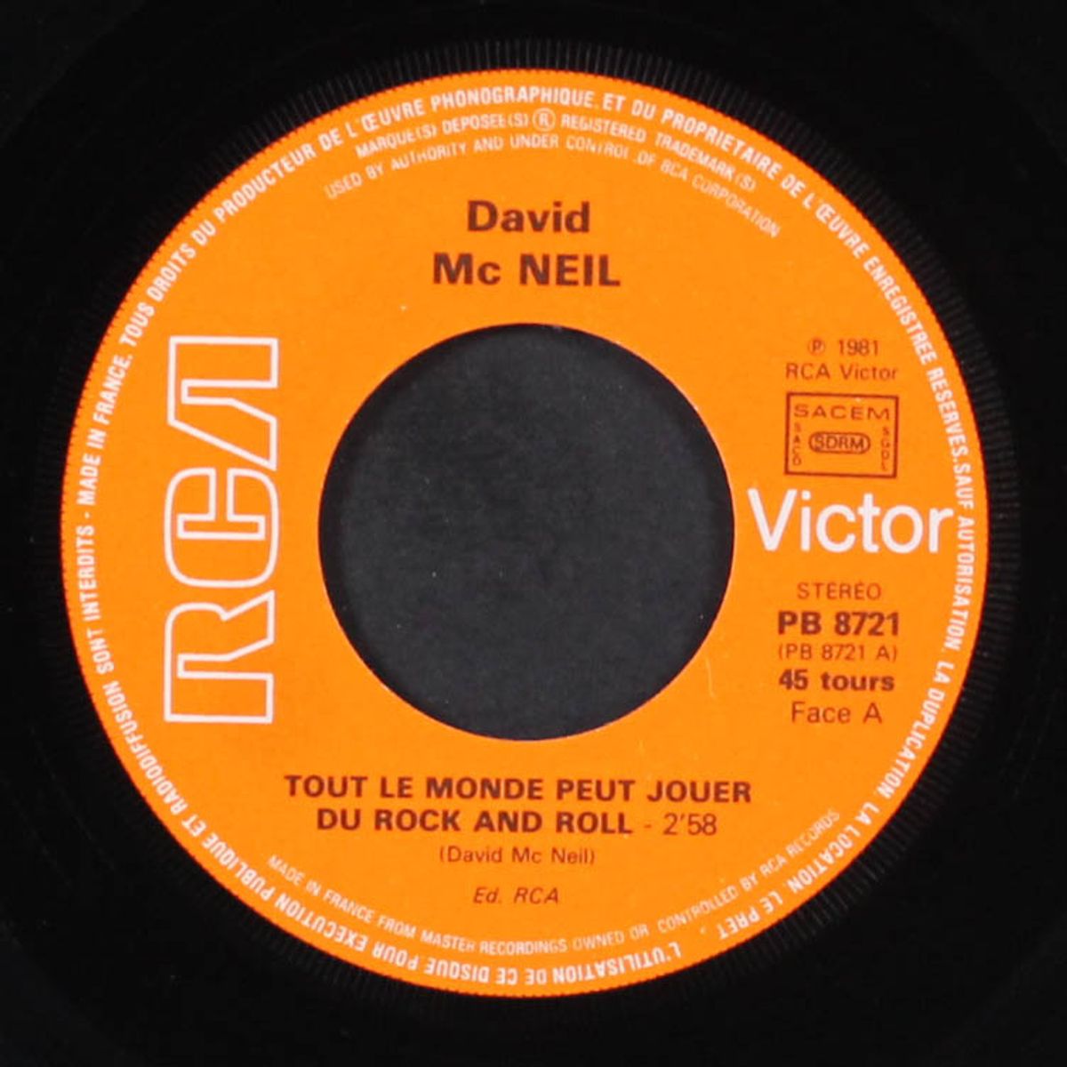 tout le monde peut jouer du rock'n'roll by DAVID MCNEIL